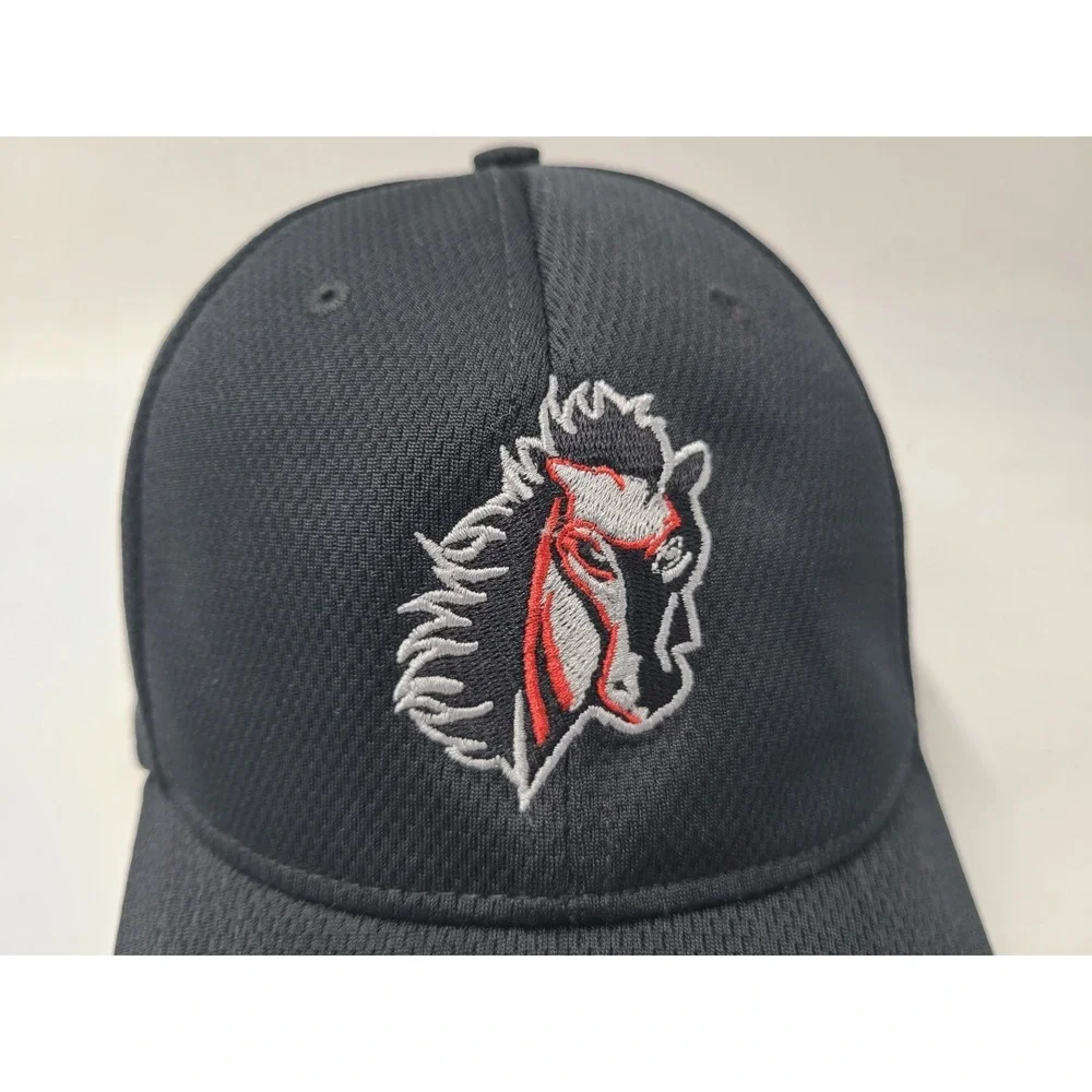 Nike Golf Mustangs Flex Fitted S-M Hat Cap Polyester Casual Logo Men Women Black